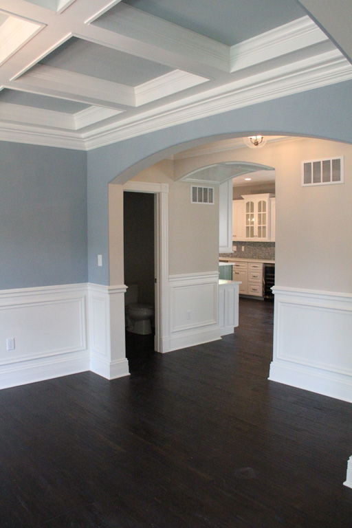 Arched openings with wainscoting